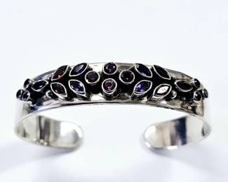Nicky Butler Amethyst Topaz & Garnet Cuff Bracelet