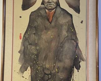 Frank Howell Buffalo Woman Lithograph Signed