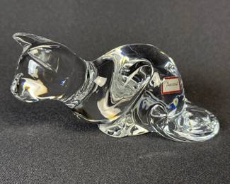 Baccarat Glass Cat Figurine