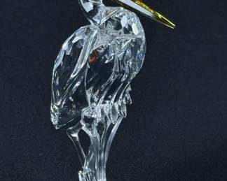 Swarovski Crystal Figurine Silver Heron
