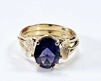 14K Yellow Gold Tanzanite Ring