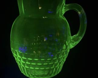 Uranium Glass Pitcher