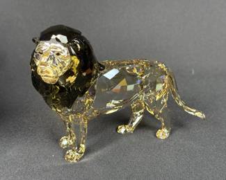 Swarovski Crystal SCS Figurine Lion Akili