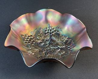 Northwood Carnival Glass Bowl Three Fruits