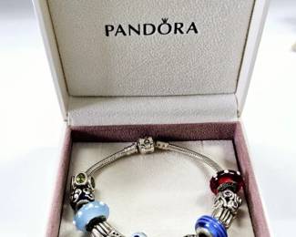 Authentic Pandora Sterling SIlver Charm Bracelet