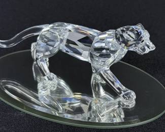 Swarovski Silver Crystal Leopard