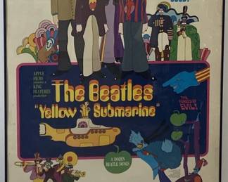 Original 1968 Beatles Yellow Submarine Poster