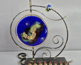 Abstract Handcrafted Curved Mixed Metal