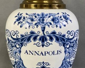 Blue & White Delft Annapolis Jar