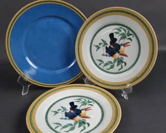 Hermes Toucans Assorted Lunch Salad Plates