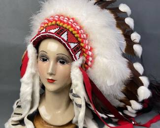 Authentic Native American Cheyenne War Bonnet