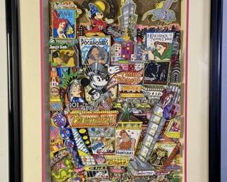 Disney on Broadway 3D Art Signed Fazzino