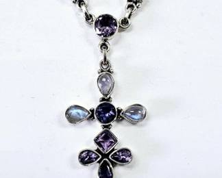 Nicky Butler Amethyst Moonstone Topaz Necklace