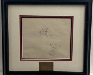 Original 1933 Mickey & Minnie Mouse Drawing