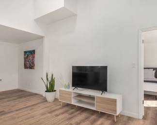 [$75] Modern TV console
[$175] 55in LG Smart TV 