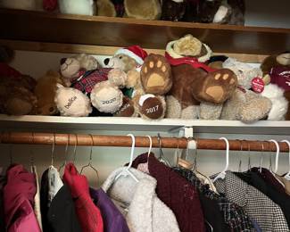 Teddy bears 
Ladies clothing 