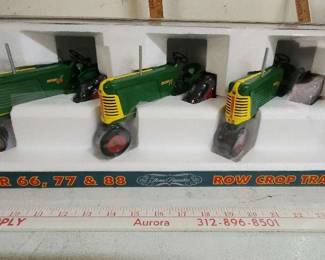 Oliver sixty Six, Sevent Seven Andeighty eight row crop tractor set of three In Box