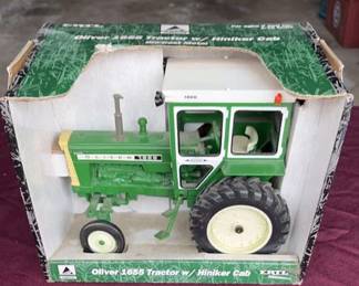 Oliver 1655 Tractor w Hiniker Cab Die Cast Metal