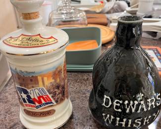 Dewars jug & other commemorative liquor jugs