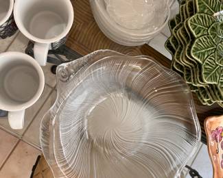 Mikasa Crystal seashell bowl