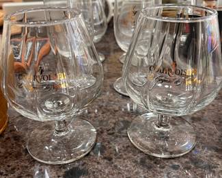 Courvoisier logo'd snifters