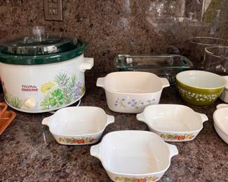 Corning Ware, Pyrex & a new crockpot