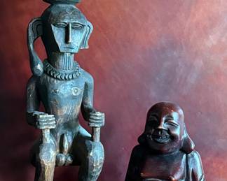Carved Warrior & Buddha