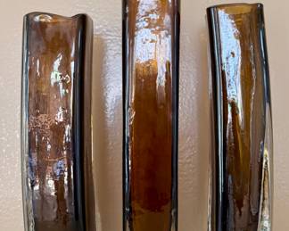 (3) Art Glass Vases