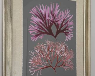 Framed Coral Leaf Print
