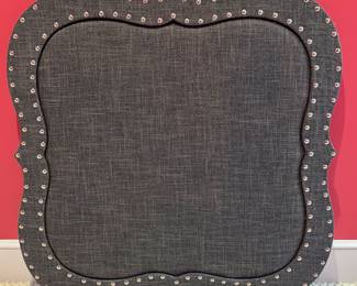 Linen Bulletin Board with Nailhead Trim