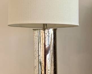 (2) Mirrored Columnar Lamps