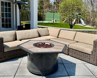 Gloster Wicker Sectional Sofa