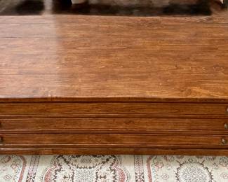 The Sterling Collection Oversized Coffee Table with Functional Drawers on Both Sides