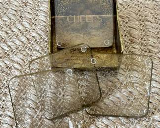 "Cheers" Glass Coasters