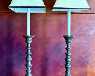 (2) Candlestick Buffet Lamps