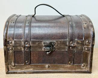 Leather Storage Trunk