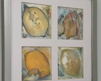 "Lemons" Watercolor, Signed