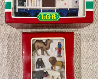 LGB Train Car & Zoo Figures