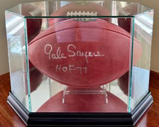 Autographed Gale Sayers Football