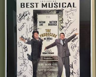 Autographed The Producers Broadway Poster