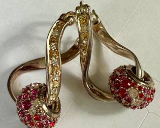 Sterling silver and stone earrings