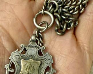 Antique sterling watch chain