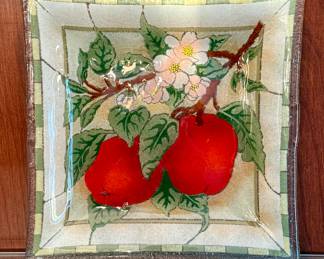 Peggy Karr Red Apple Blossoms Plate