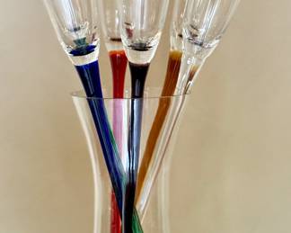Artland Champagne Flutes & Vase