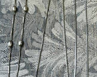 Assorted sterling silver necklaces