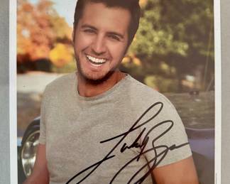 Autographed Luke Bryan Photograph