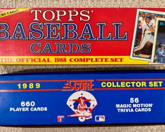1988 Topps & 1989 Score Baseball Cards
