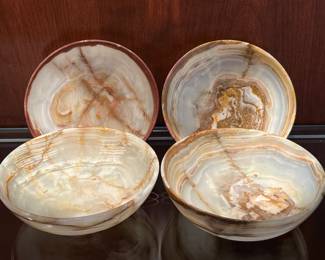 (4) Onyx Bowls