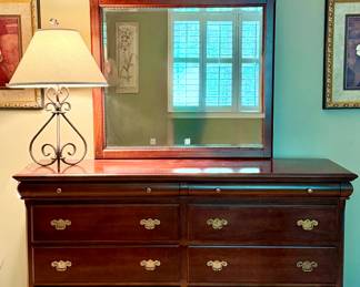 Six Drawer Dresser & Mirror