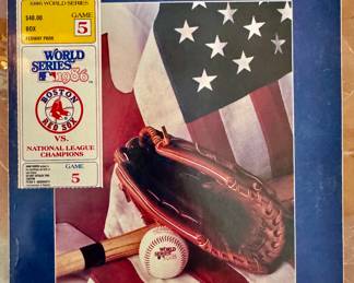 1986 World Series Ticket & Official Program